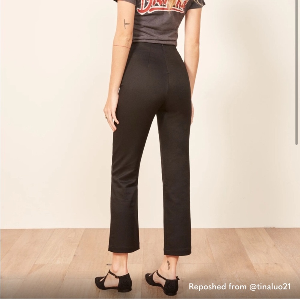 Reformation Black Tailored Marlon Pants